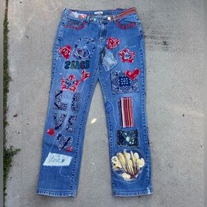 Levi’s 505 Upcycled Jeans Patched Indie Boho